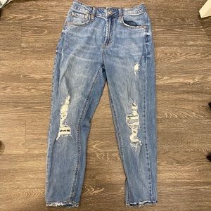 Medium wash mom jeans